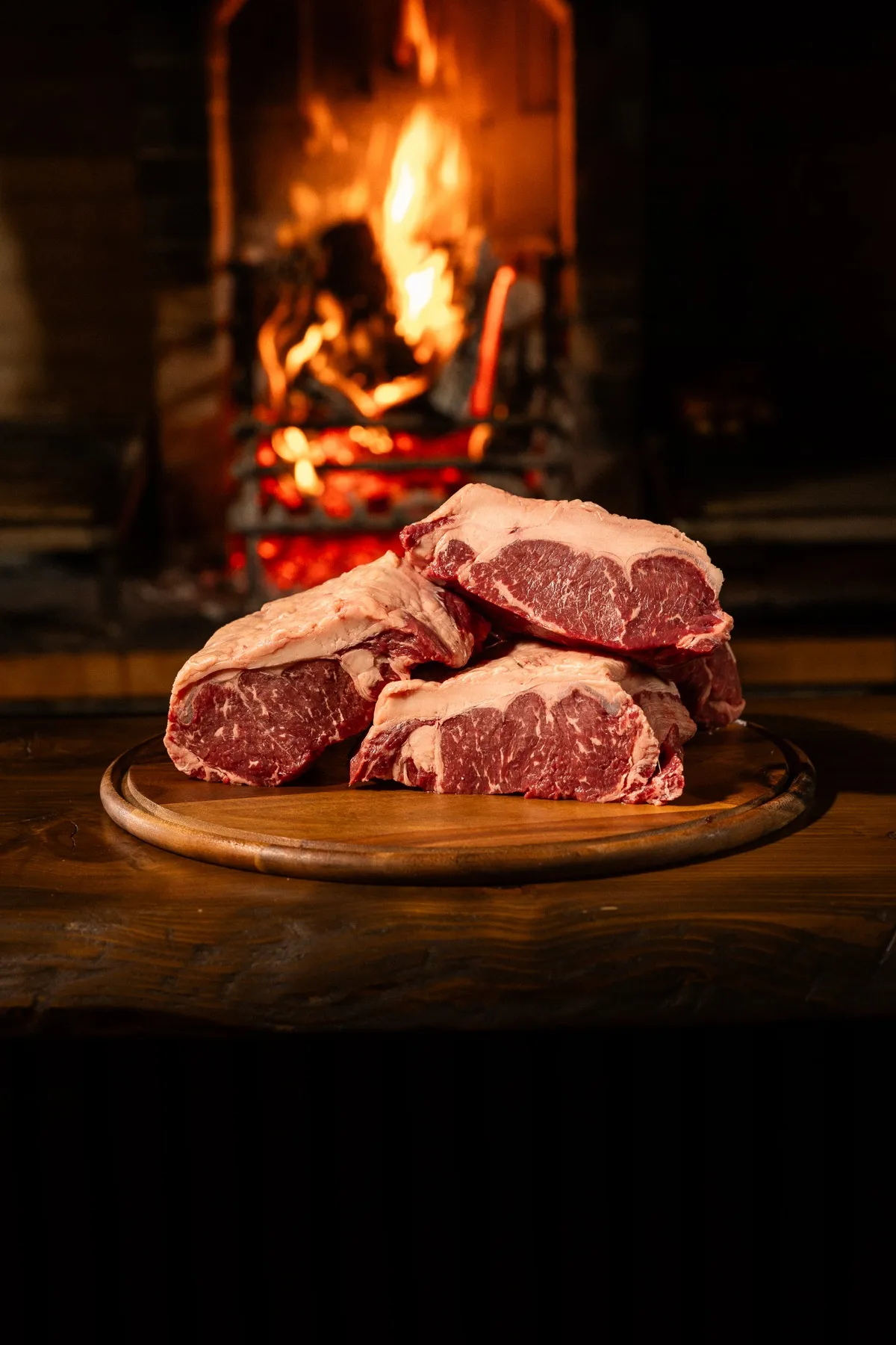 Tagli premium marezzati davanti al fuoco