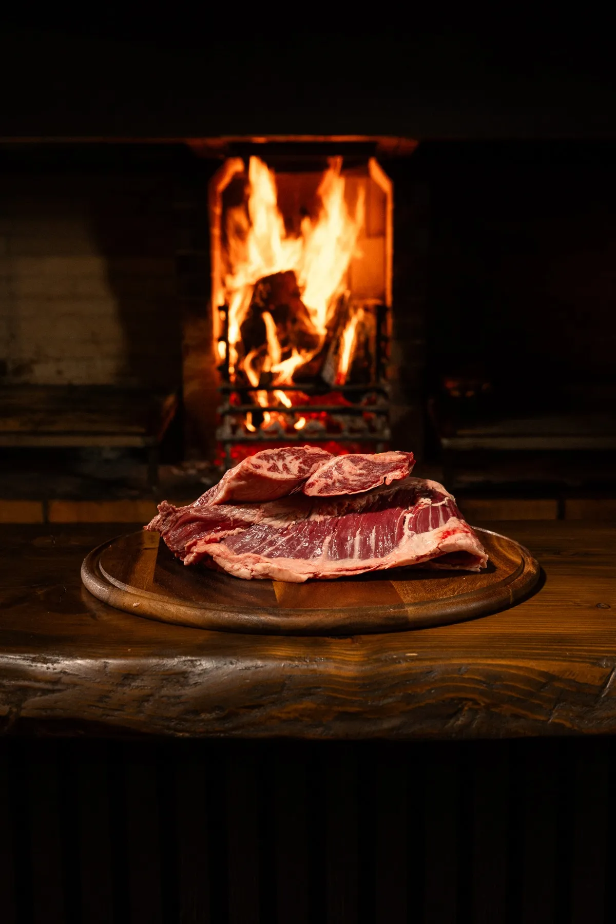 Taglio di carne pregiata pronto per la parrilla